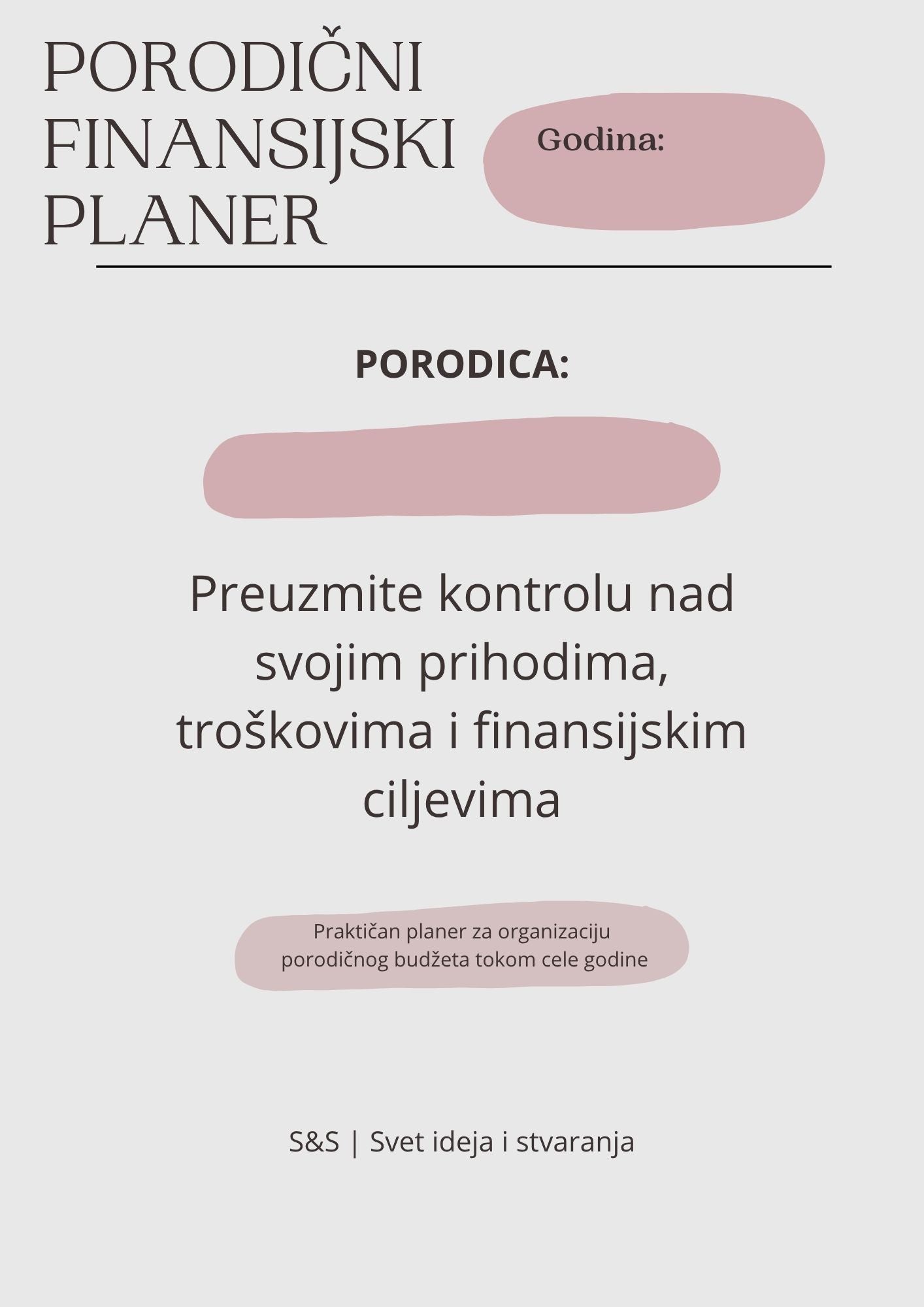 PORODIČNI FINANSIJSKI PLANER